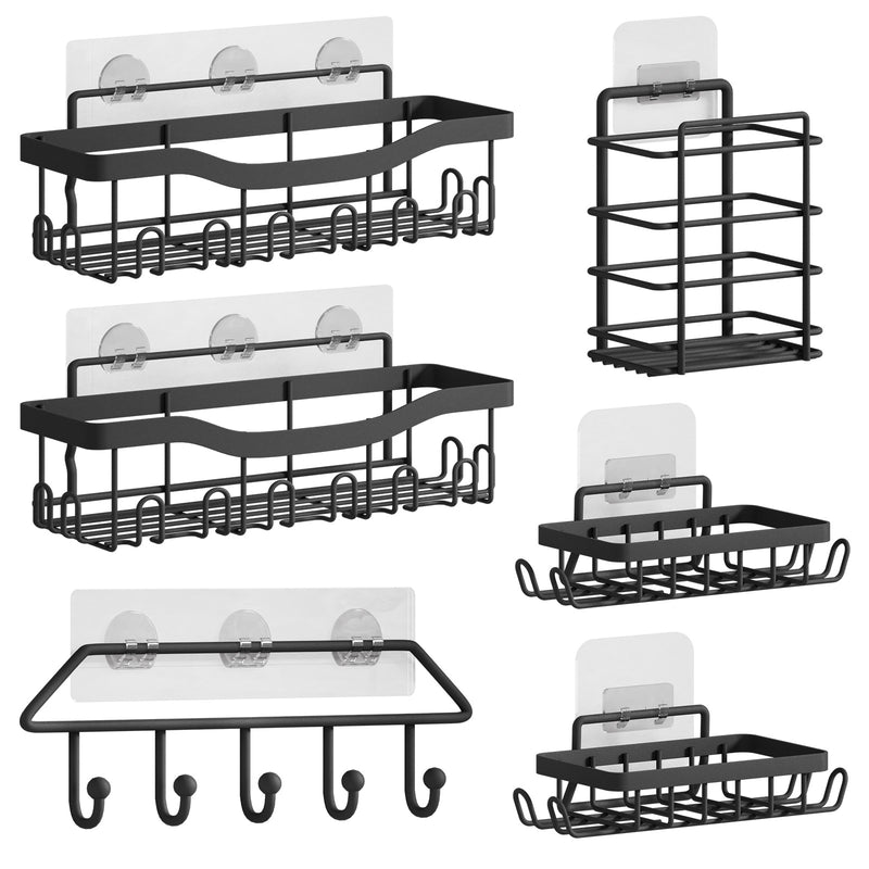 Yorbay Duschablage ohne Bohren, 6er - Set aus Metall - YB120-T086 - 1 - Yorbay.de