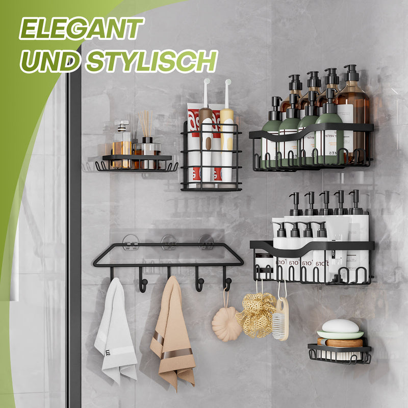 Yorbay Duschablage ohne Bohren, 6er - Set aus Metall - YB120-T086 - 8 - Yorbay.de