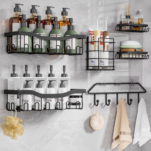 Yorbay Duschablage ohne Bohren, 6er - Set aus Metall - YB120-T086 - 2 - Yorbay.de