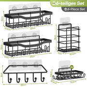 Yorbay Duschablage ohne Bohren, 6er - Set aus Metall - YB120-T086 - 3 - Yorbay.de