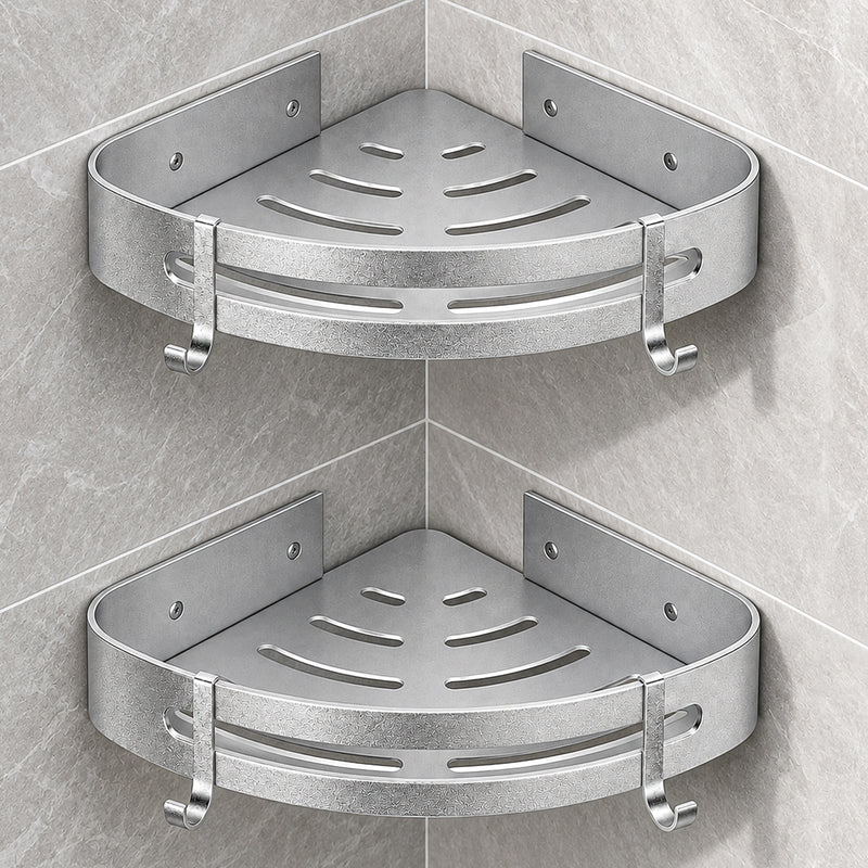 Yorbay 3 pieces shower shelf made of aluminum, no drilling required