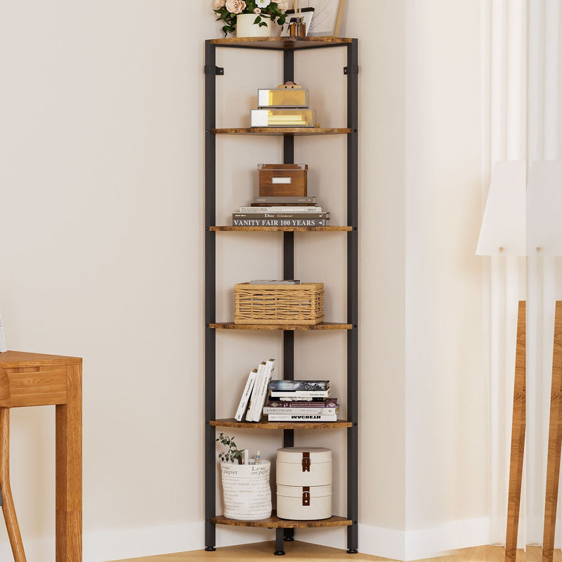 Yorbay Eckregal mit 6 Ebenen im Industrie - Design - YB121-T087 - 2 - Yorbay.de