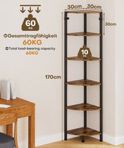 Yorbay Eckregal mit 6 Ebenen im Industrie - Design - YB121-T087 - 3 - Yorbay.de