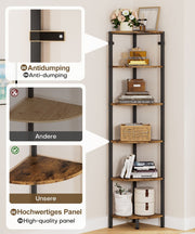 Yorbay Eckregal mit 6 Ebenen im Industrie - Design - YB121-T087 - 5 - Yorbay.de