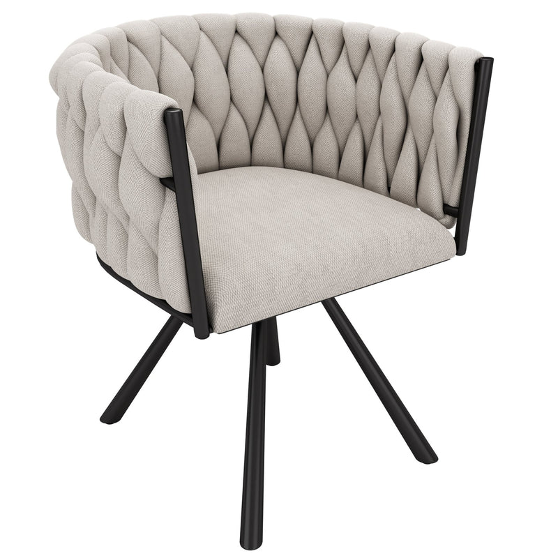 Leinen - Esszimmerstuhl, 360 - Grad drehbar, 2er Set / 4er Set / 6er Set - YB - N634P198449E - 7 - Yorbay.de