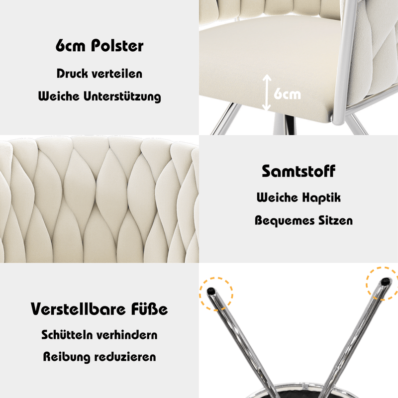 Esszimmerstuhl 360 - Grad drehbar, 2er / 4er / 6er Set - YB - N634P205010B - 5 - Yorbay.de