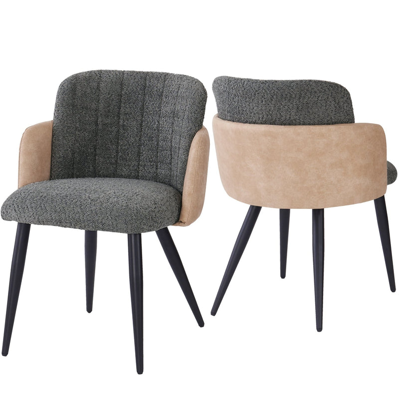 Polsterstuhl mit Armlehnen, grau, 2er Set / 4er Set / 6er Set - YB - N620P212572E - 1 - Yorbay.de