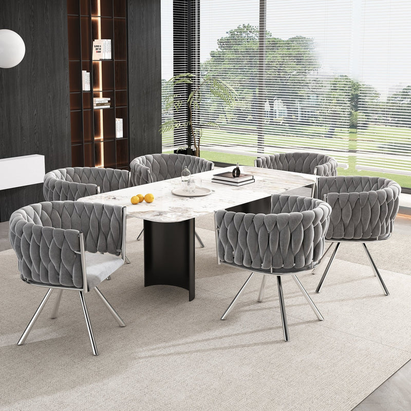 Esszimmerstuhl 360 - Grad drehbar, 2er / 4er / 6er Set - YB - N634P205010G - 4 - 19 - Yorbay.de