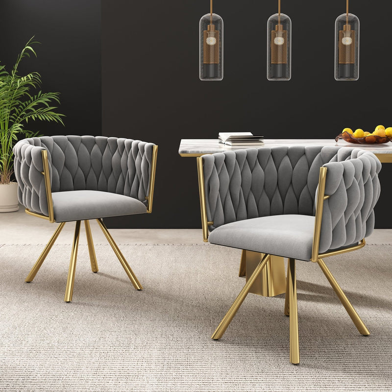 Esszimmerstuhl 360 - Grad drehbar, 2er / 4er / 6er Set - YB - N634P215344G - 31 - Yorbay.de