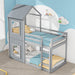 Etagenbett mit Leiter & Baldachin, 90×200 cm - YB - 3071489HAA - 1 - 18 - Yorbay.de