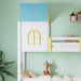 Etagenbett mit Rutsche und Fenster, Hausbett 90x200 cm - YB - N622T864390W - 5 - Yorbay.de