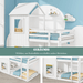 Etagenbett mit Leiter & Baldachin, 90×200 cm - YB - 3071489WAA - 1 - 5 - Yorbay.de