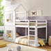Etagenbett mit Leiter & Baldachin, 90×200 cm - YB - 3071489WAA - 1 - 7 - Yorbay.de