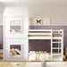 Etagenbett mit Leiter & Baldachin, 90×200 cm - YB - 3071489WAA - 1 - 8 - Yorbay.de