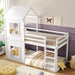 Etagenbett mit Leiter & Baldachin, 90×200 cm - YB - 3071489WAA - 1 - 9 - Yorbay.de