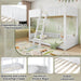 Kinder - Etagenbett mit Leiter, Regal und Sicherheitszaun – 90x200 cm, Weiß - YB - N622T827901K - 4 - Yorbay.de