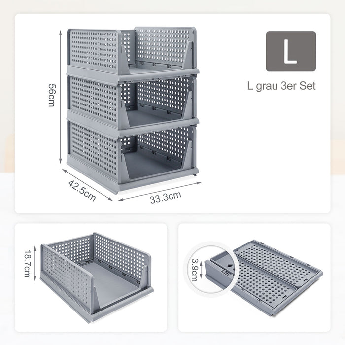 Yorbay stapelbare Schubladenbox, Kleiderschrank Organizer Set - F92 - 12 - Yorbay.de