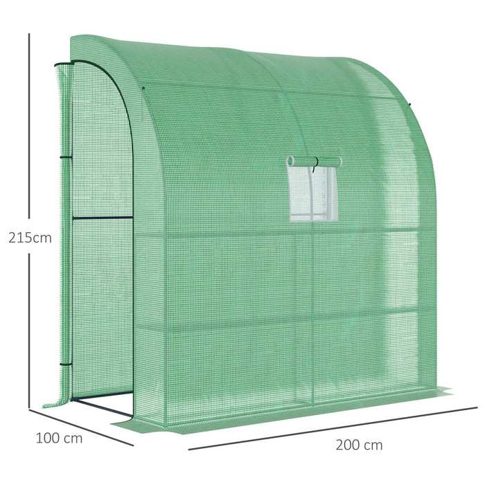 Foliengewächshaus mit 2 Türen, 200 x 100 x 215 cm - YB - T3323P304146 - 3 - Yorbay.de