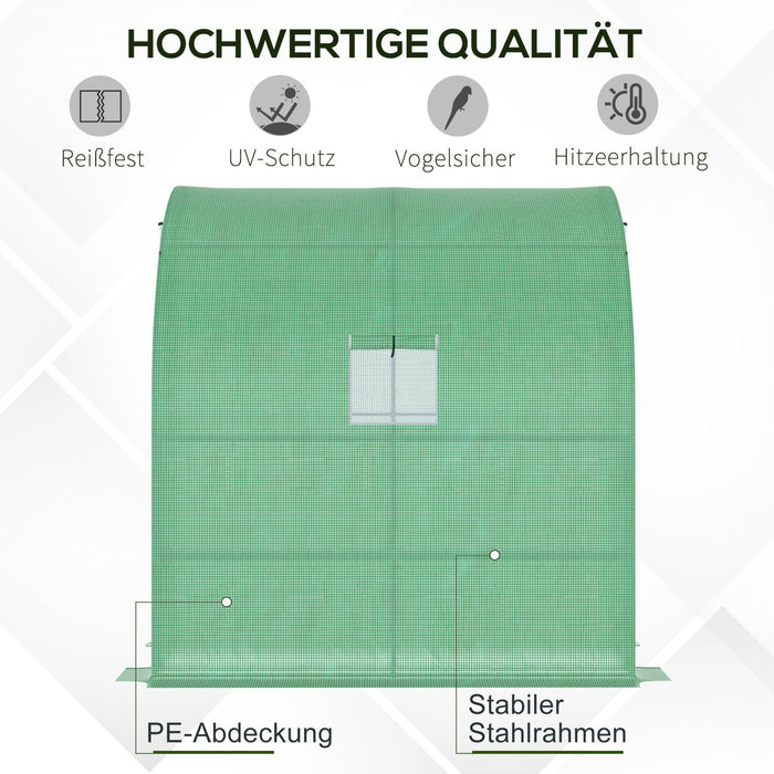 Foliengewächshaus mit 2 Türen, 200 x 100 x 215 cm - YB - T3323P304146 - 4 - Yorbay.de