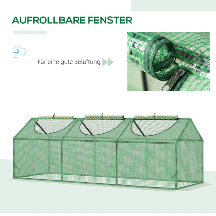 Foliengewächshaus mit Fenster, 180 x 60 x 60 cm - YB - T3323P304181 - 4 - Yorbay.de