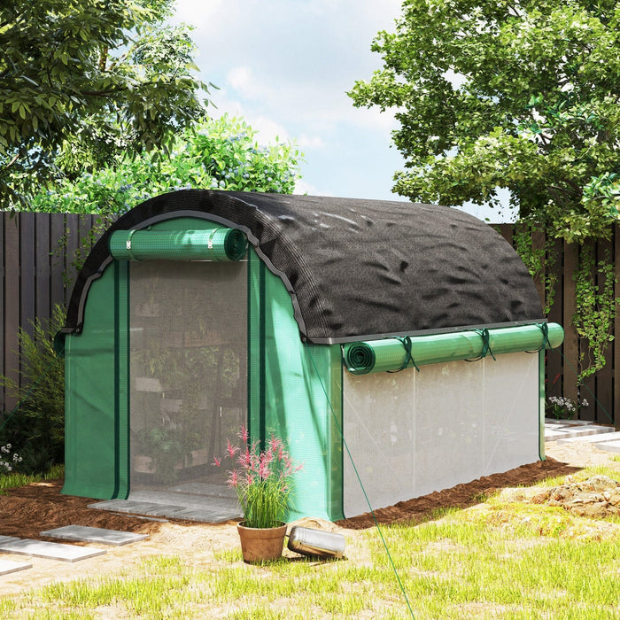 Tunnelgewächshaus mit 6 Fenstern, 300 x 200 x 200 cm - YB - T3323P301749 - 2 - Yorbay.de
