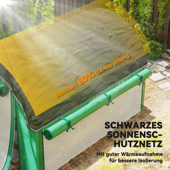 Tunnelgewächshaus mit 6 Fenstern, 300 x 200 x 200 cm - YB - T3323P301749 - 5 - Yorbay.de