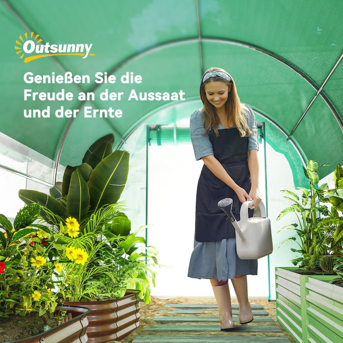 Tunnelgewächshaus mit 6 Fenstern, 300 x 200 x 200 cm - YB - T3323P301749 - 8 - Yorbay.de