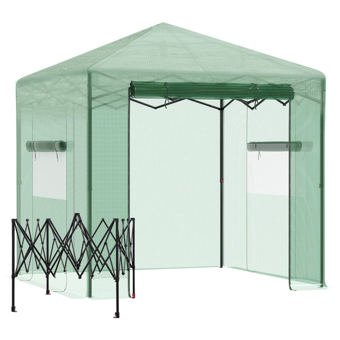 Faltbares Gewächshaus mit Tür & Netzfenster, 238 x 178 x 240 cm - YB - T3323P304182 - 1 - Yorbay.de