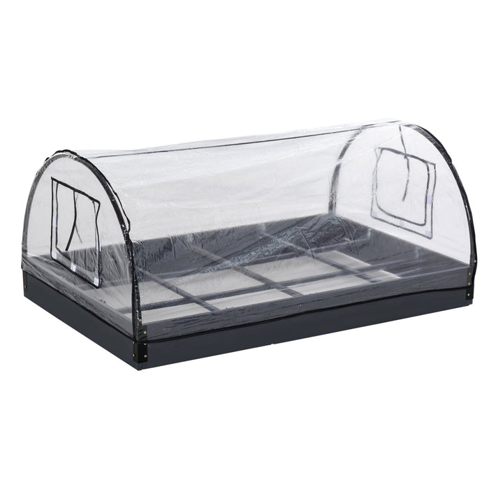 Mini - Gewächshaus mit 12 Rasterfeldern, 120 x 79 x 53 cm - YB - T3323P305498 - 1 - Yorbay.de