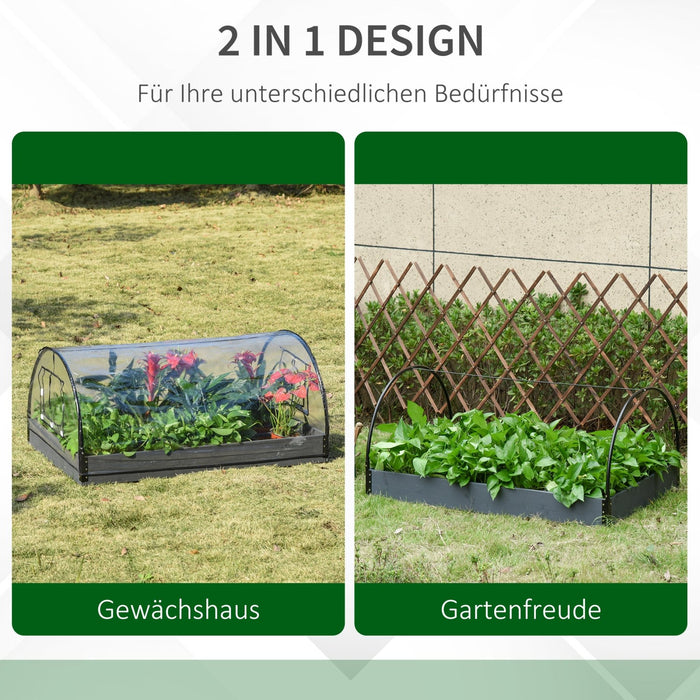 Mini - Gewächshaus mit 12 Rasterfeldern, 120 x 79 x 53 cm - YB - T3323P305498 - 6 - Yorbay.de