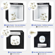 Yorbay Fotobox 40 x 40 x 40 cm mit Beleuchtung 5 - Yorbay.de