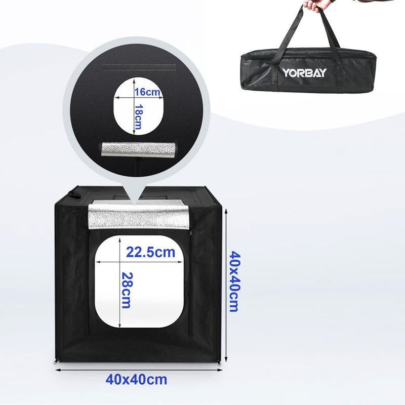 Yorbay Fotobox 40 x 40 x 40 cm mit Beleuchtung 6 - Yorbay.de