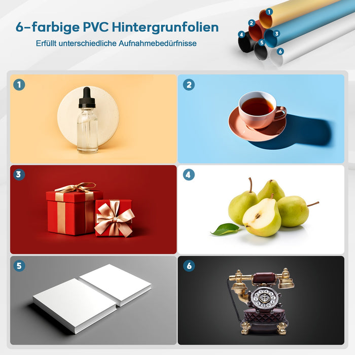 Yorbay Fotobox 32 x 32 x 32 cm mit LED - Beleuchtung und 6 Hintergrundfolien - F207 - 5 - Yorbay.de