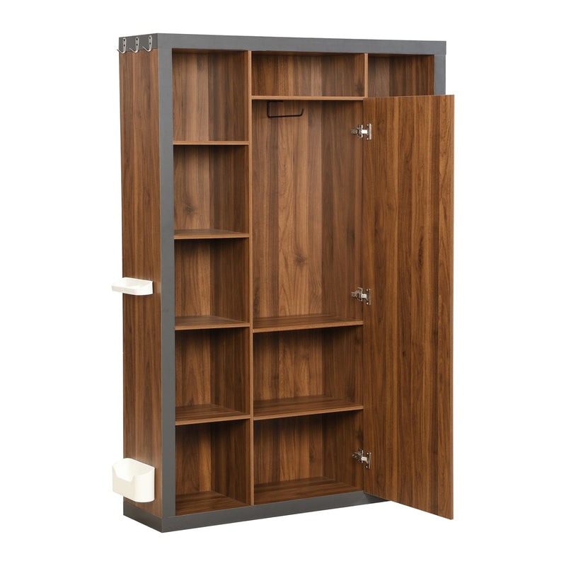 Garderobe mit Spiegel und Abtropfschale - YB - WF230449450N - 6 - Yorbay.de