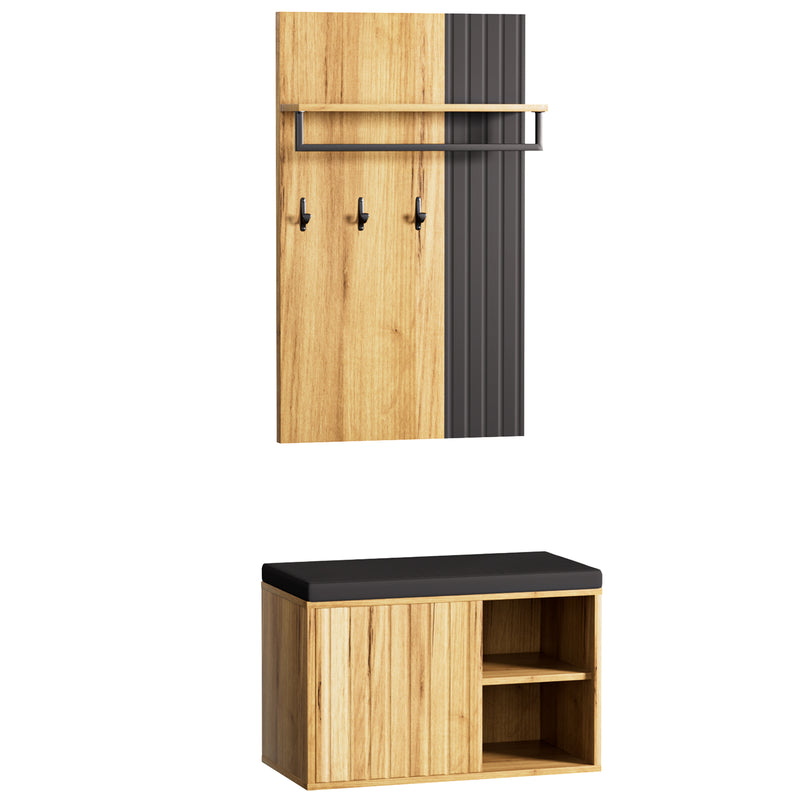 Yorbay Garderoben Set mit Sitzbank für den Flur - YW025-D095 - 1 - Yorbay.de