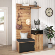 Garderoben - Set mit Spiegel, Schuhbank und Kleiderstange - YB - WF304067068SAA - 6 - Yorbay.de