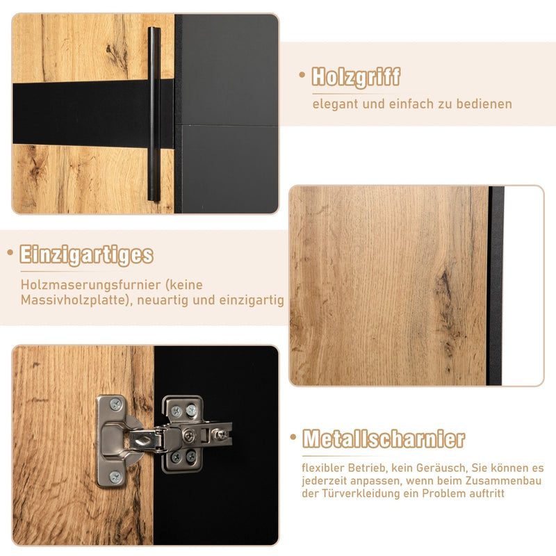 4 - teiliges Garderoben - Set mit Spiegel & Sitzbank - 297830831832EAA - 4 - Yorbay.de