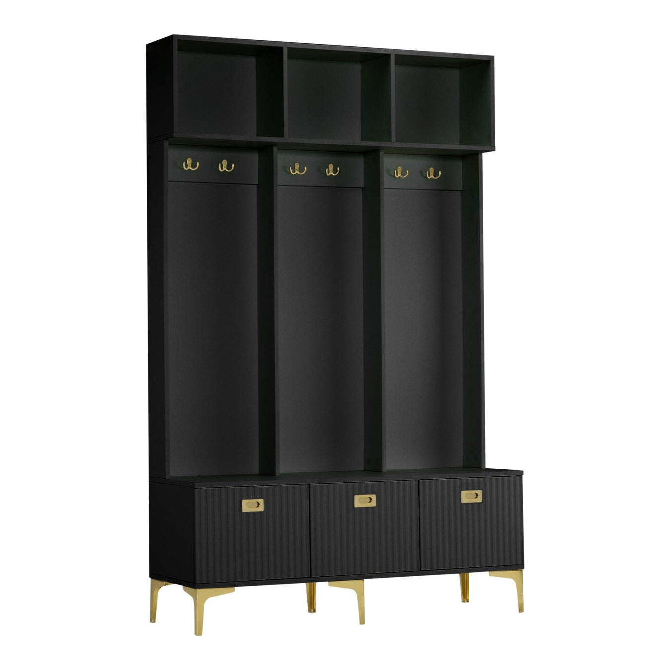 Garderoben - Set mit Bank, Haken & Stauraum - YB - N657P23810910S - 1 - Yorbay.de