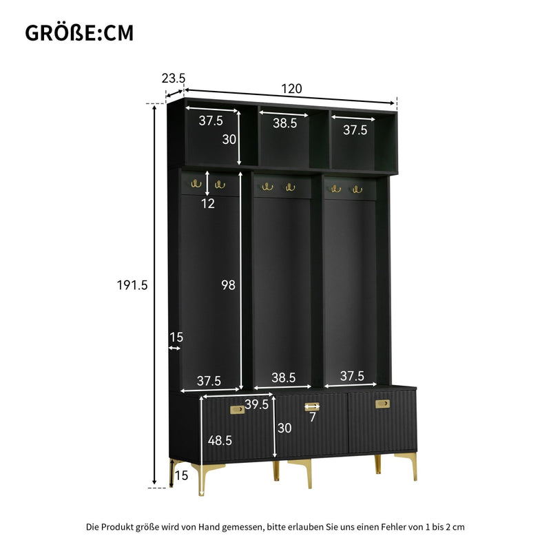 Garderoben - Set mit Bank, Haken & Stauraum - YB - N657P23810910S - 3 - Yorbay.de