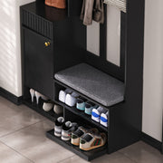 Garderoben - Set mit Sitzbank, Schubladen, Kleiderhaken und Lochwand - YB - N657P29427071S - 14 - Yorbay.de