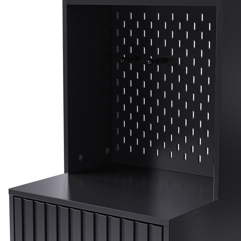 Garderoben - Set mit Sitzbank, Schubladen, Kleiderhaken und Lochwand - YB - N657P29427071S - 19 - Yorbay.de