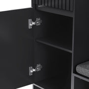 Garderoben - Set mit Sitzbank, Schubladen, Kleiderhaken und Lochwand - YB - N657P29427071S - 18 - Yorbay.de