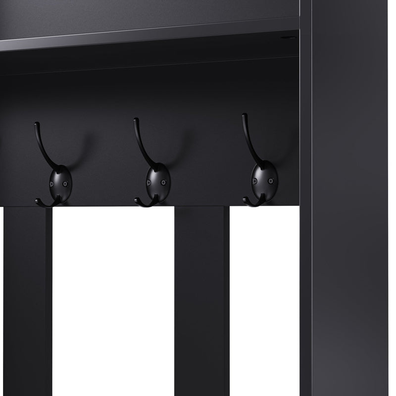 Garderoben - Set mit Sitzbank, Schubladen und 4 Kleiderhaken - YB - N657P29427273W - 16 - Yorbay.de