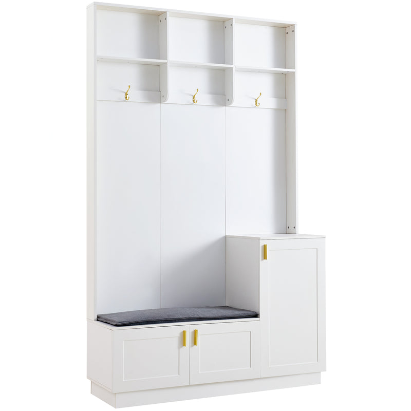 Garderoben - Set mit Bank, Schubladen und Haken - YB - N657P27134950W - 1 - Yorbay.de