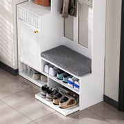 Garderoben - Set mit Sitzbank, Schubladen, Kleiderhaken und Lochwand - YB - N657P29427071W - 4 - Yorbay.de