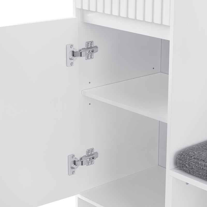 Garderoben - Set mit Sitzbank, Schubladen, Kleiderhaken und Lochwand - YB - N657P29427071W - 5 - Yorbay.de