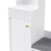 Garderoben - Set mit Sitzbank, Schubladen, Kleiderhaken und Lochwand - YB - N657P29427071W - 6 - Yorbay.de