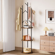 Yorbay Garderobenständer im Baum - Design mit 9 Haken & 3 Ablagen - YB104 - T073 - 2 - Yorbay.de