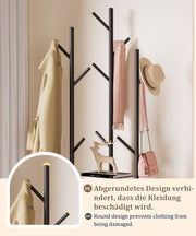 Yorbay Garderobenständer im Baum - Design mit 9 Haken & 3 Ablagen - YB104 - T073 - 5 - Yorbay.de