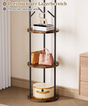 Yorbay Garderobenständer im Baum - Design mit 9 Haken & 3 Ablagen - YB104 - T073 - 6 - Yorbay.de